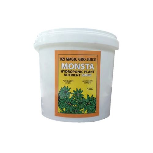 MONSTA GROW 5KG ORGANIC HYDROPONIC NUTRIENTS OZI MAGIC GROW GROWING NUTRIENT