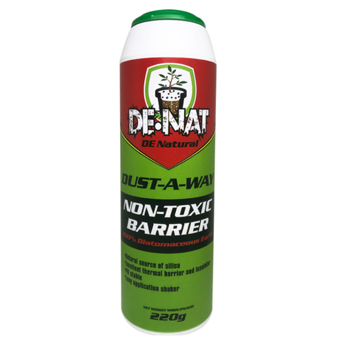 DE NAT DUST A WAY 220G NATURAL NON TOXIC INSECT PROTECTOR FUNGUS NATS